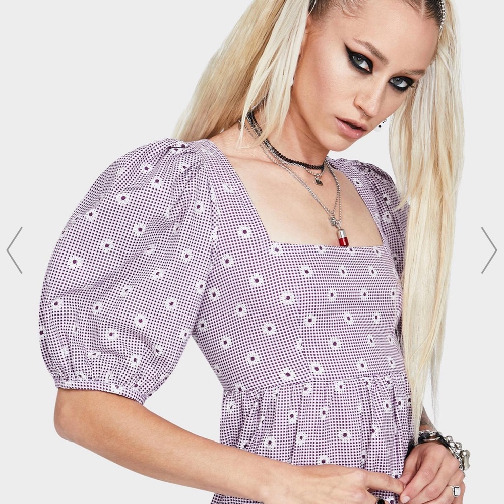NWT LAVENDER DAISY FIELD WRETTA MINI DRESS